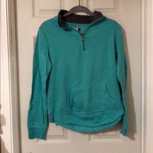 green-blue quarterzip